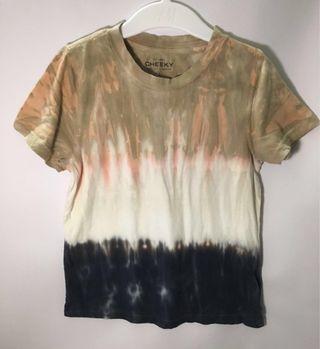 美牌紮染兒童短袖T恤卡其色 104-123cm