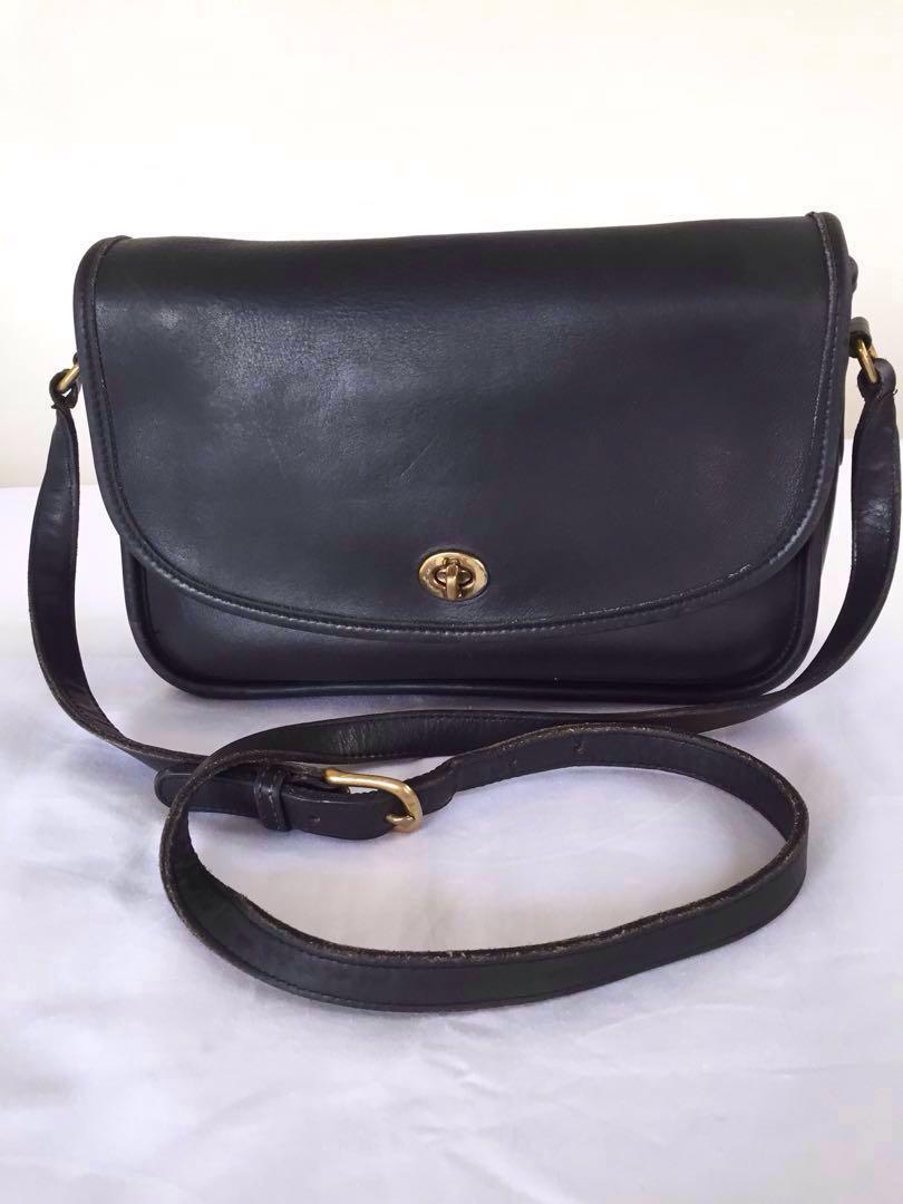 vintage black coach crossbody