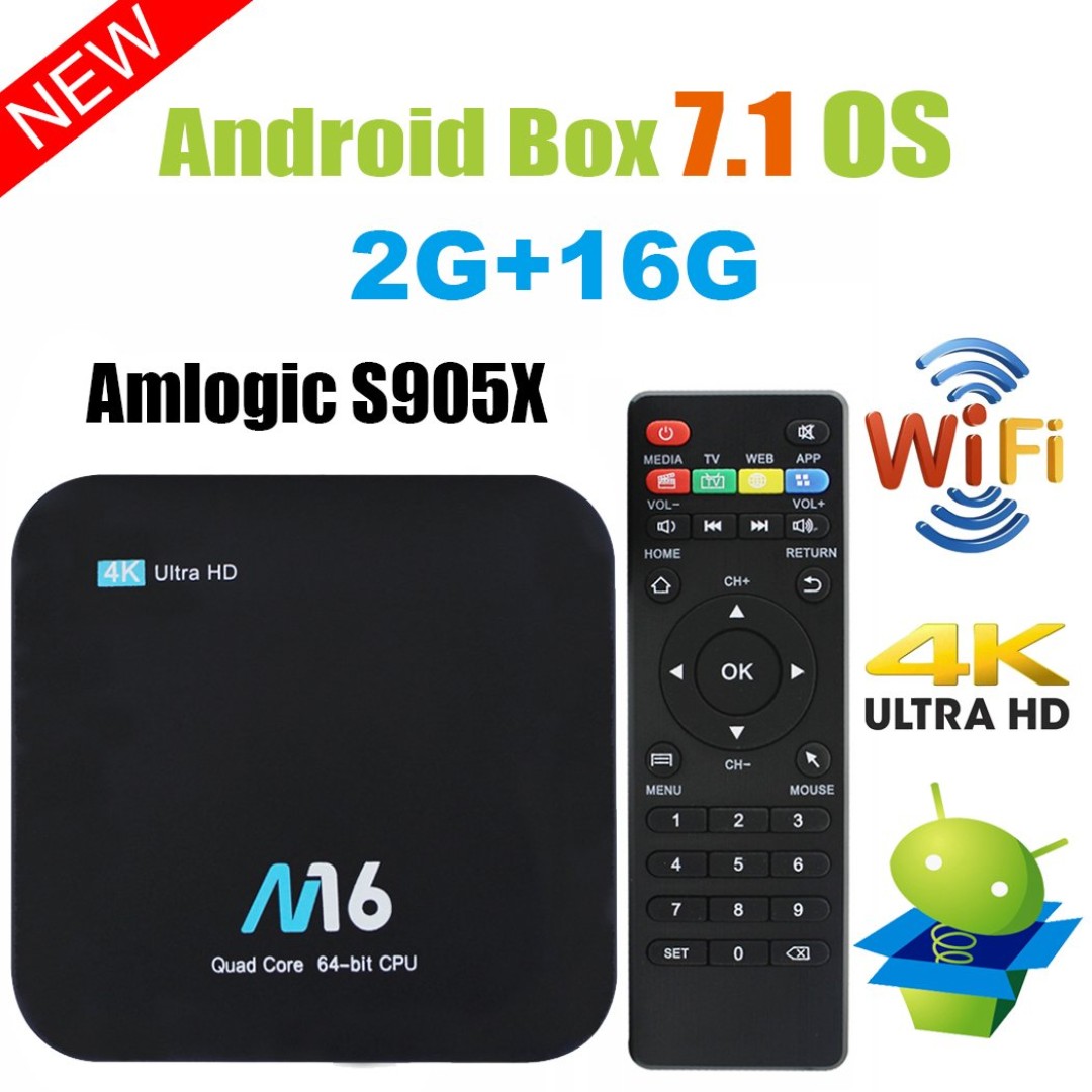 2GB RAM+16GB ROM Viden M16 Android 7.1 Smart TV Box, Mobile Phones ...