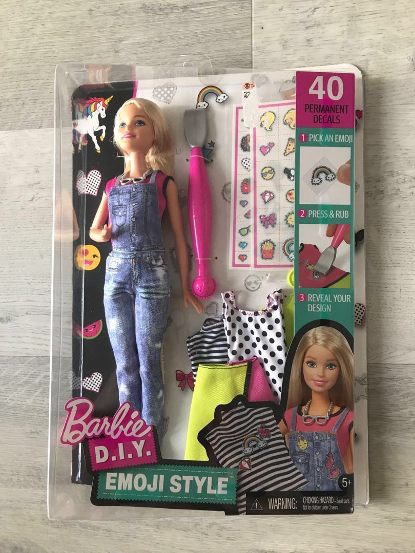 barbie diy emoji style doll