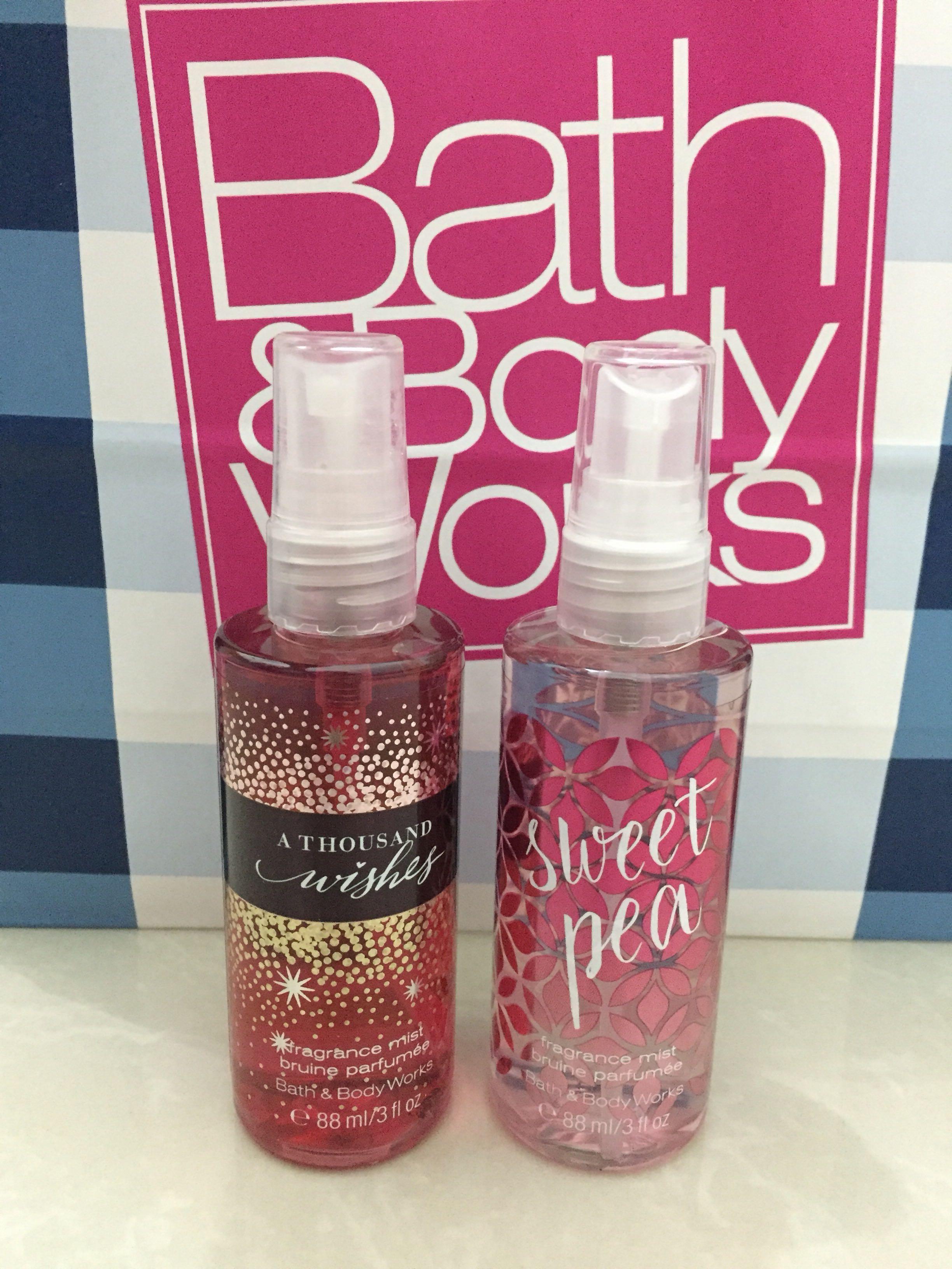 Bath And Body Works Body Mist Travel Size A Thousand Wishes