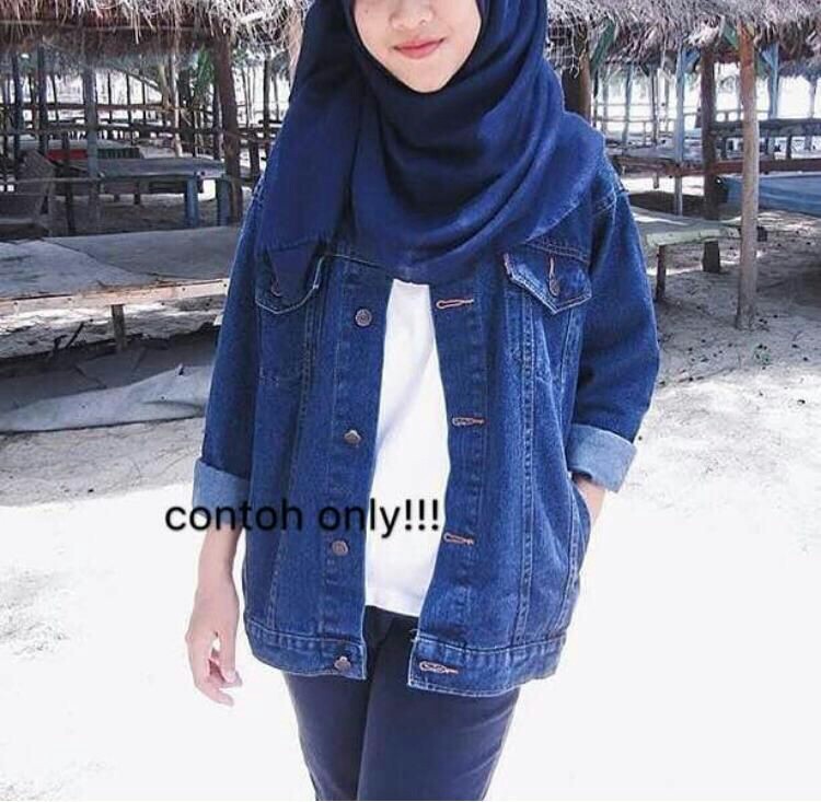 Jacket jeans muslimah sales