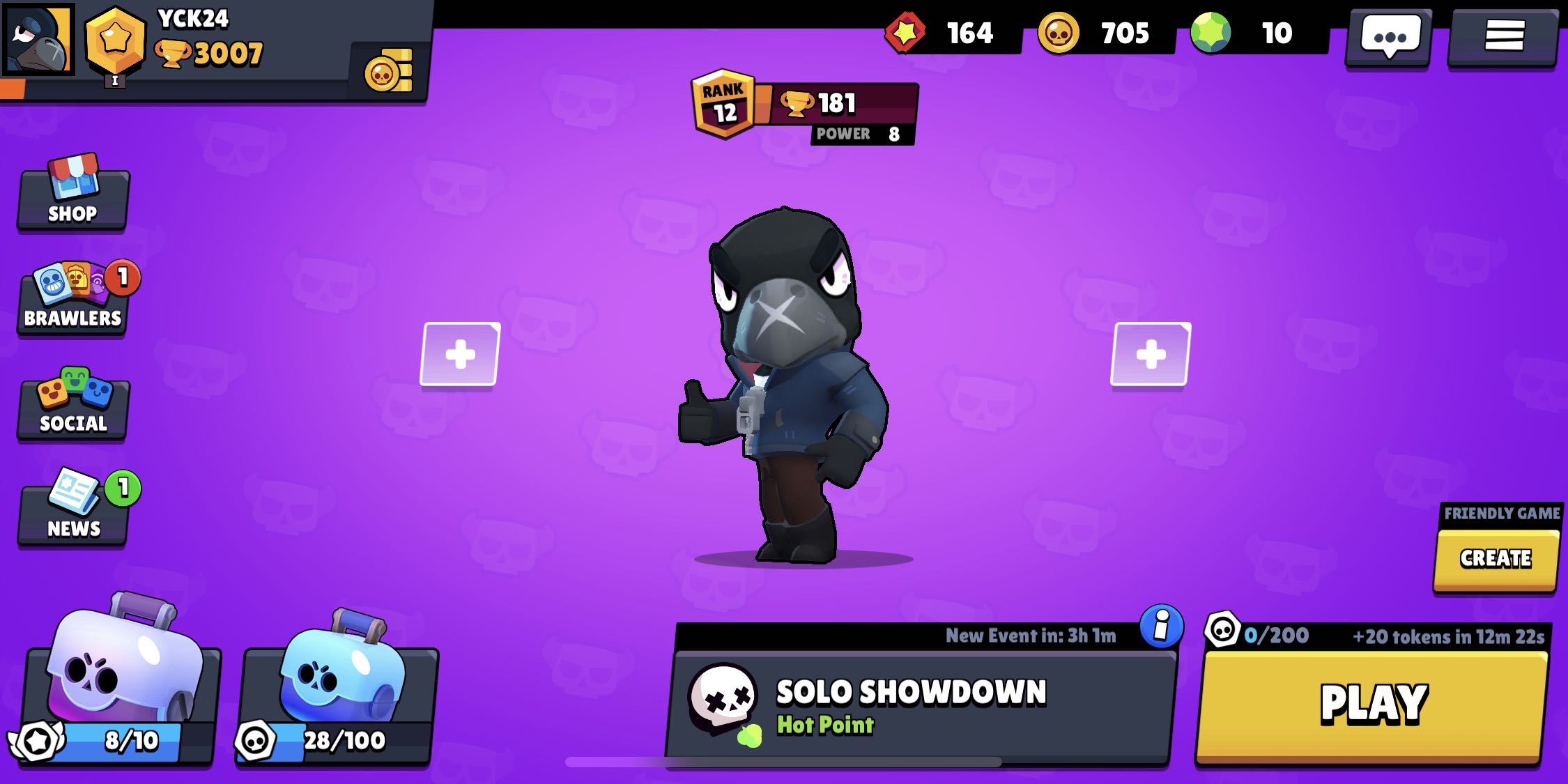 Brawl Star Account With Crow Toys Games Video Gaming Video Games On Carousell
