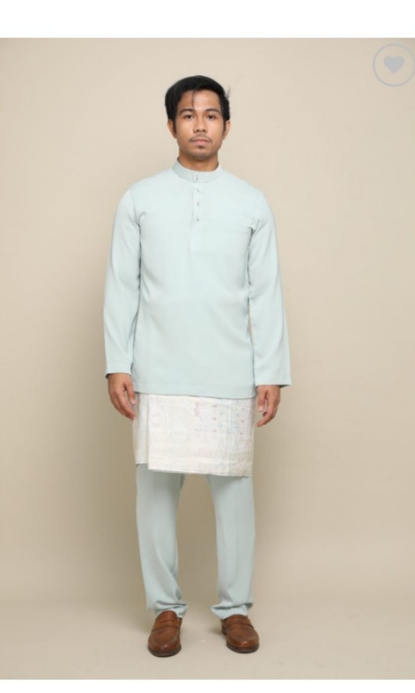Camellia Empire Men Baju Kurung Melayu Soft Mint Men S Fashion Tops Sets Formal Shirts On Carousell
