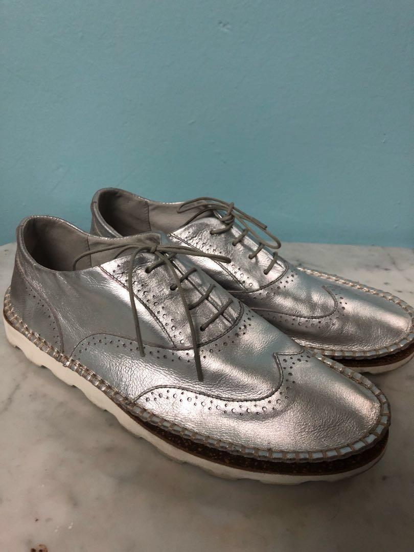 Silver brogues clarks hotsell