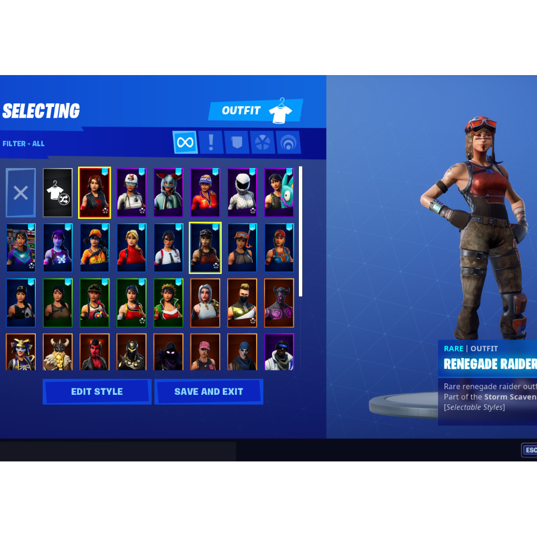 FA RENEGADE RAIDER SEMI-STACKED FORTNITE ACCOUNT, Gaming, Gaming Accessories, Game Cards & Accounts on Carousell