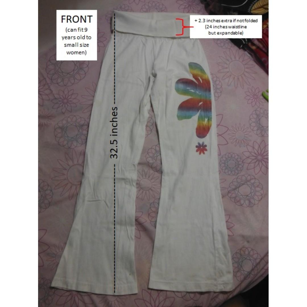 white cotton flare pants