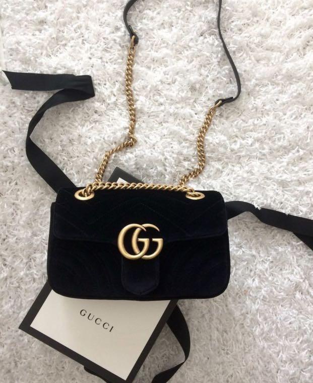 gucci velvet small bag