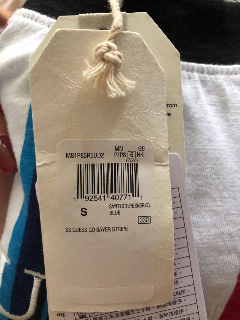 GUESS Go Sayer Stripe Snorkel Blue Men s Fashion Tops Sets Shirts on Carousell