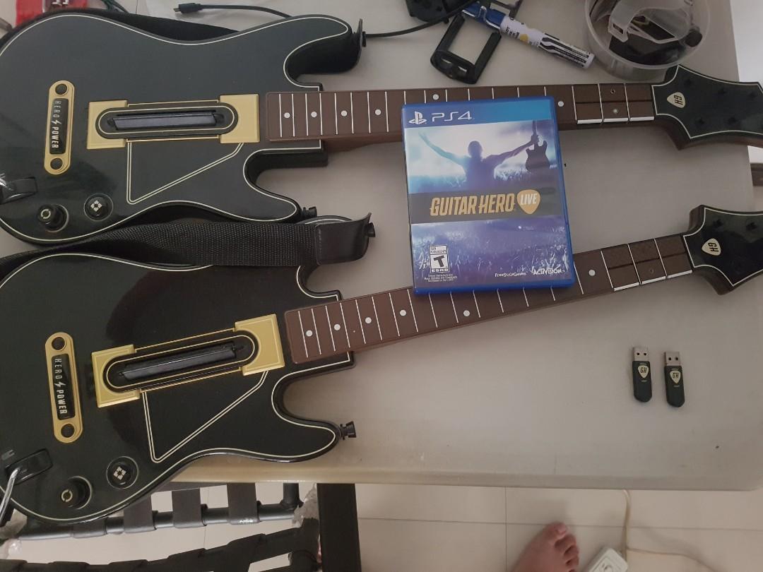 Guitar Hero Live With 2 Guitar Controllers Ps4 Video Gaming Video Games On Carousell