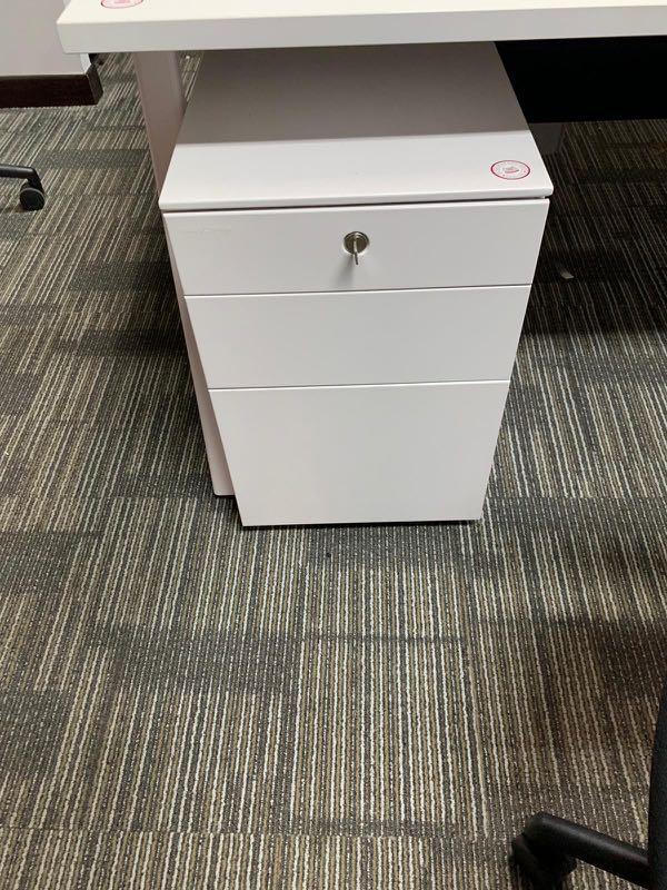 Haworth White Office Drawers With Lock 10 In Stock Furniture