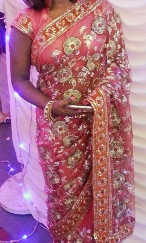 Heavy stone work bride saree Readymade Women s Fashion Dresses