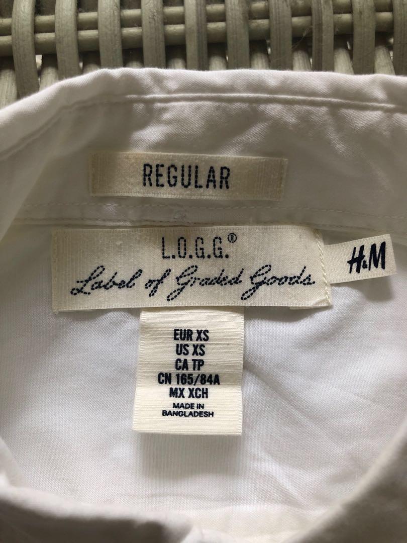 H&MðŸ’¯% Authentic white regular fit 'Label of Graded Goods ...