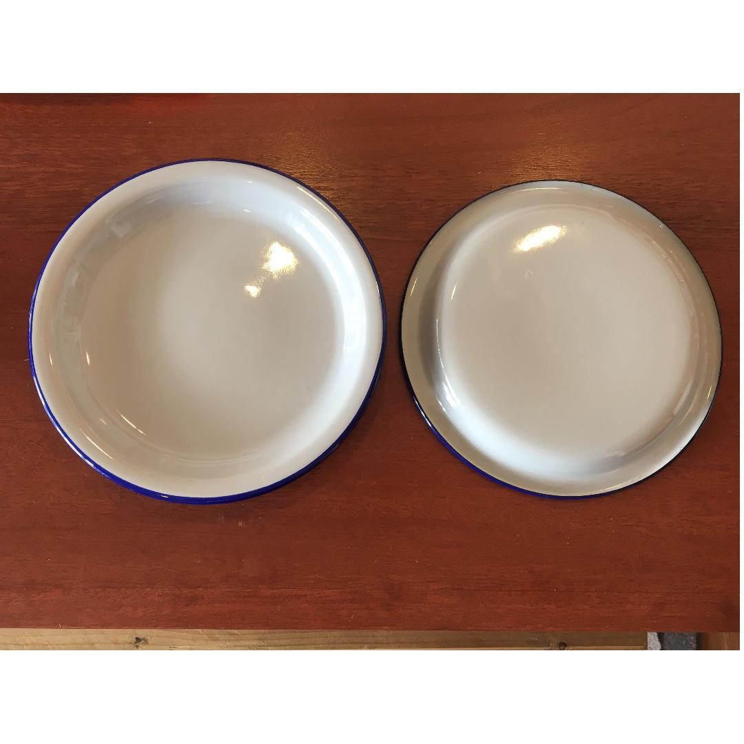 Ikea Enamel Plates, Furniture & Home Living, Kitchenware & Tableware