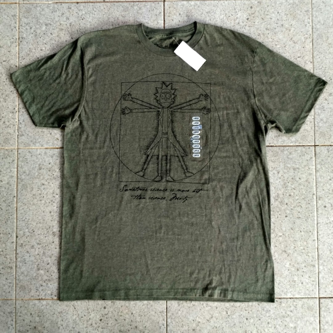 kaos rick and morty, Fesyen Pria, Pakaian , Atasan di Carousell