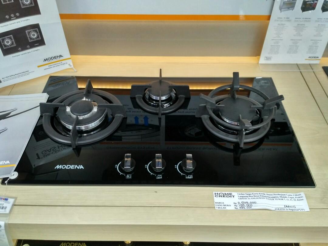 kompor gas modena bh 1735 black glass built in hob cicilan tanpa kartu kredit dp 0 bunga bisa 0