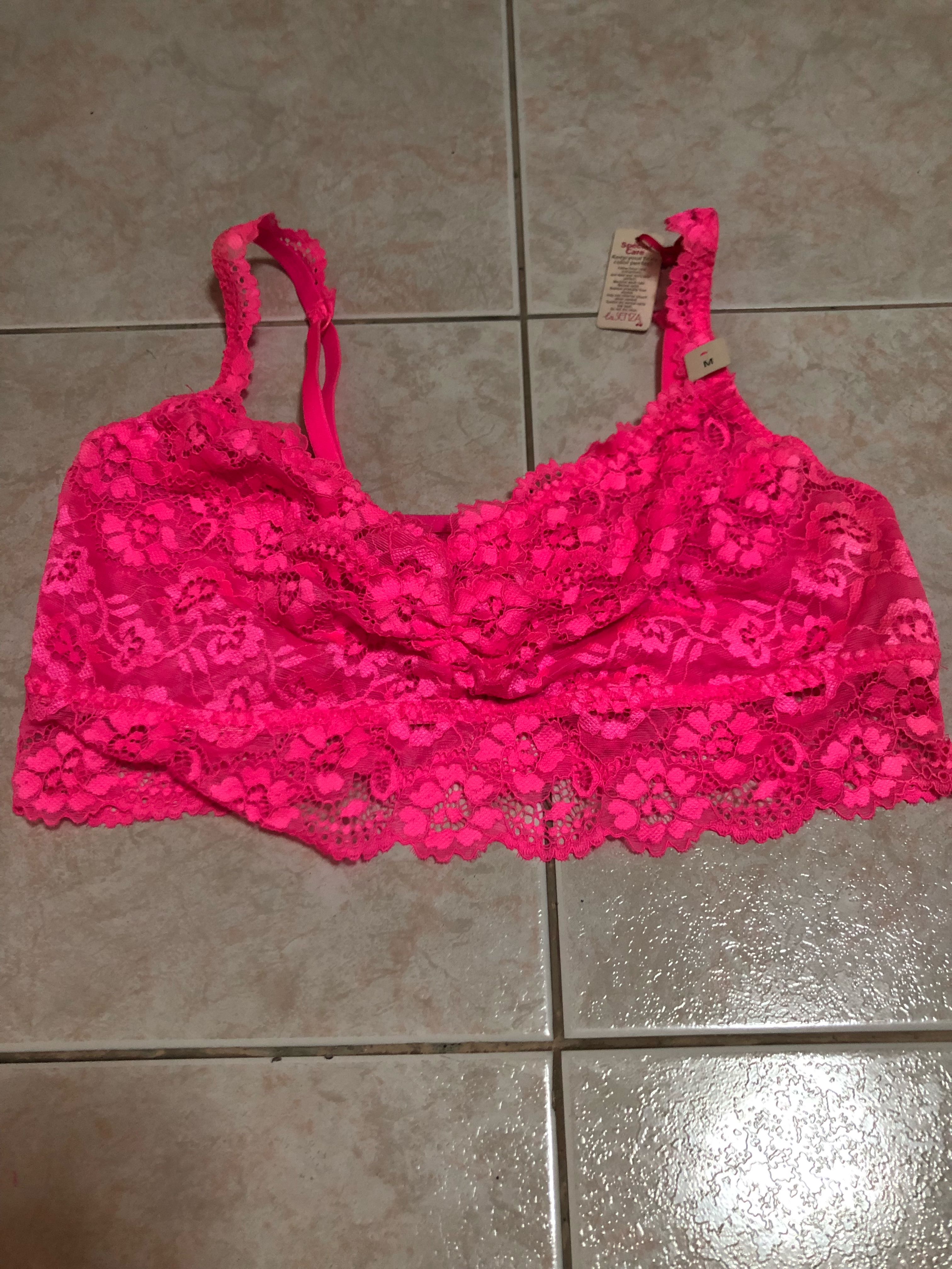 neon pink bralette