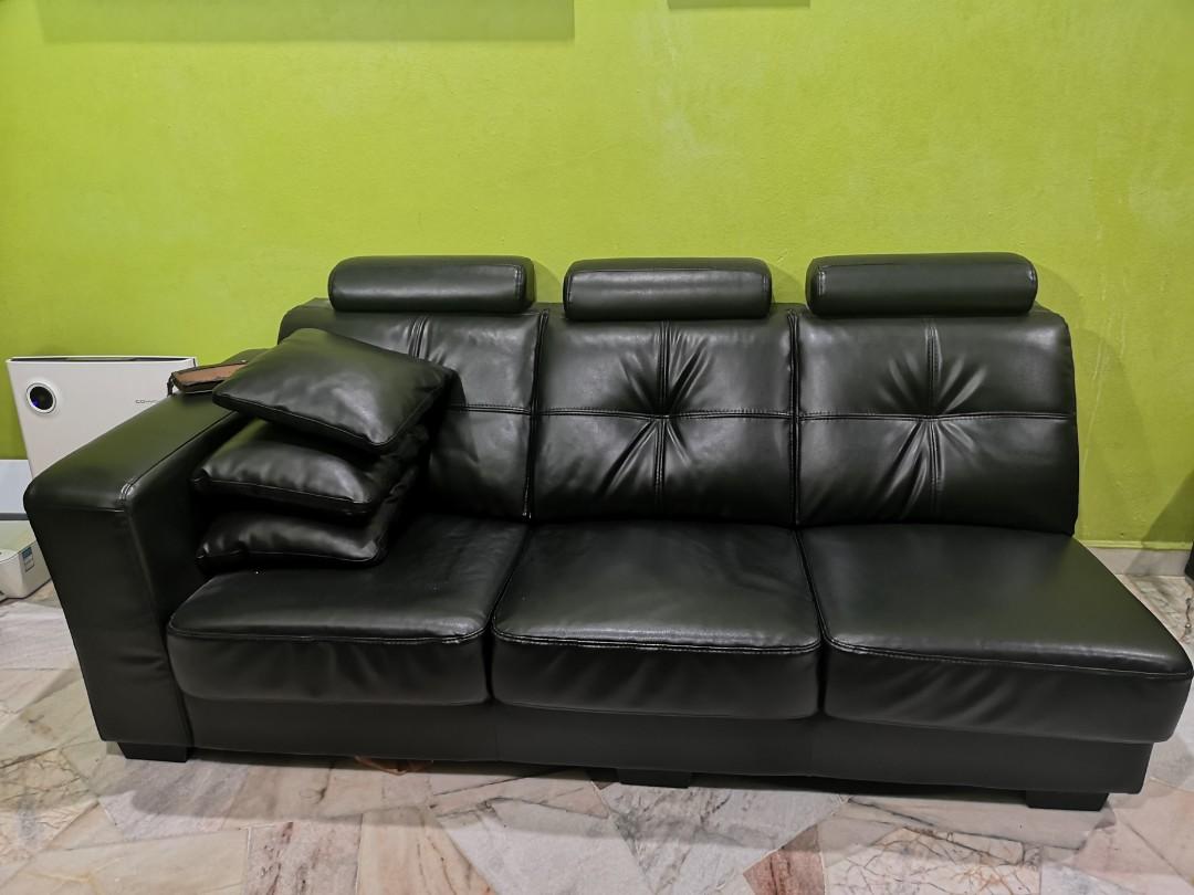Leather Sofa L Shape XXL, Furniture & Home Living, Furniture, Sofas on Carousell