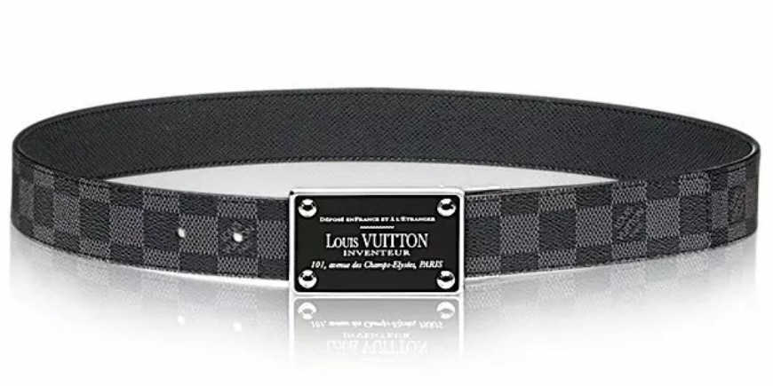 LOUIS VUITTON Damier Graphite 35mm LV Inventeur Reversible Belt