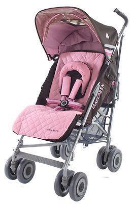maclaren pink and grey stroller