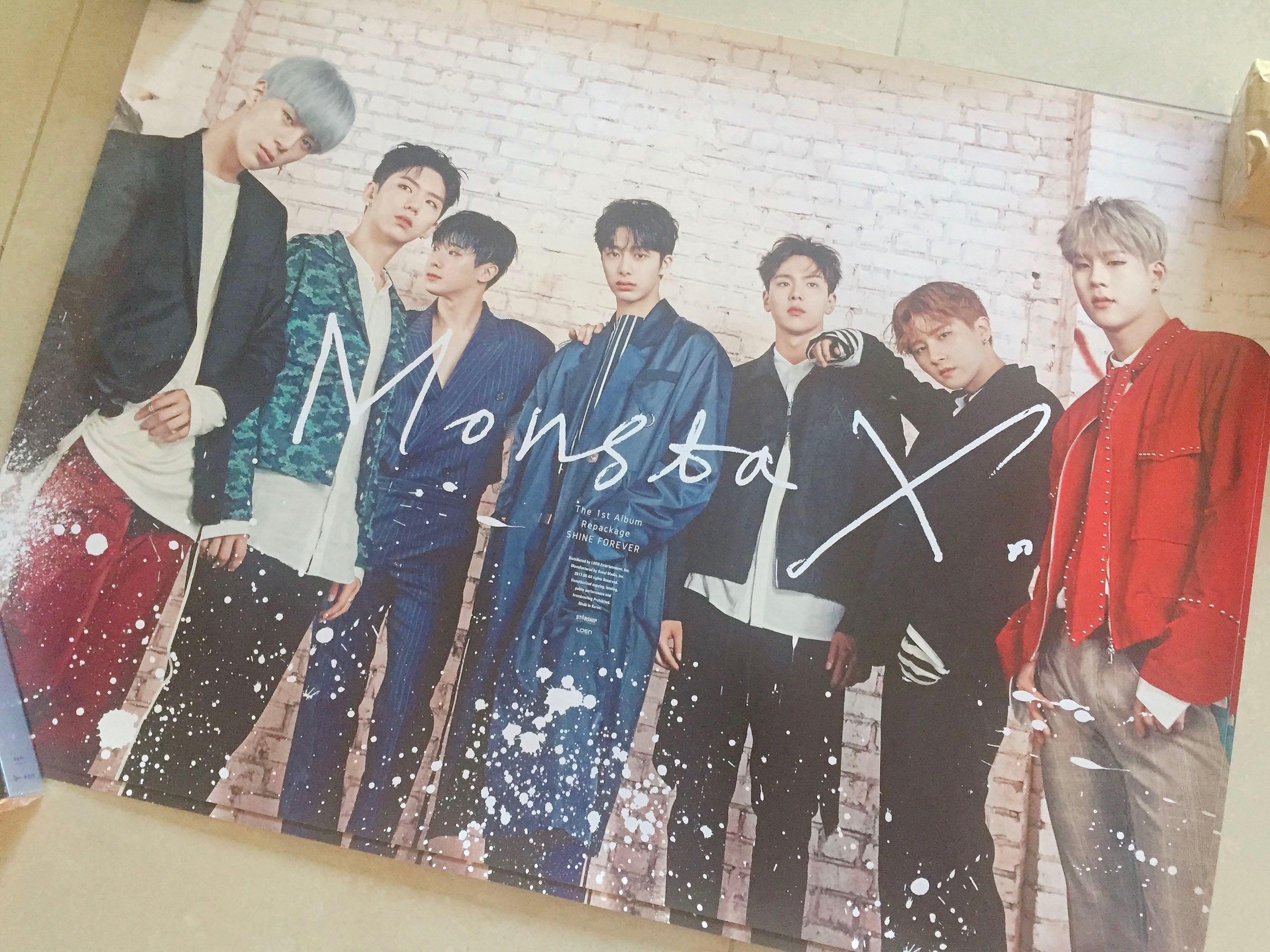 Monsta X Shine Forever Poster Entertainment K Wave On Carousell