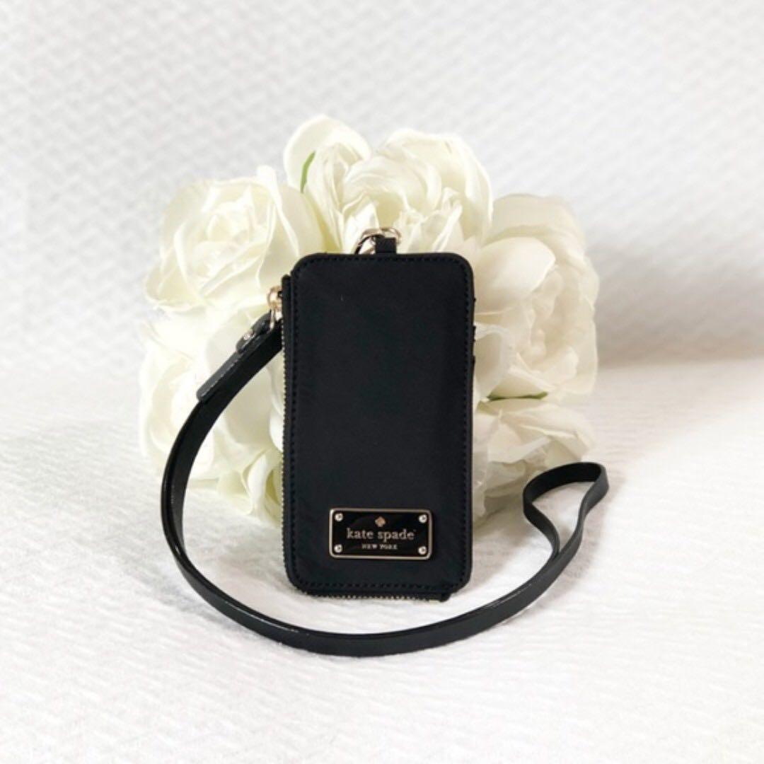 New Kate Spade Authentic Lanyard Edria Wilson Road Black