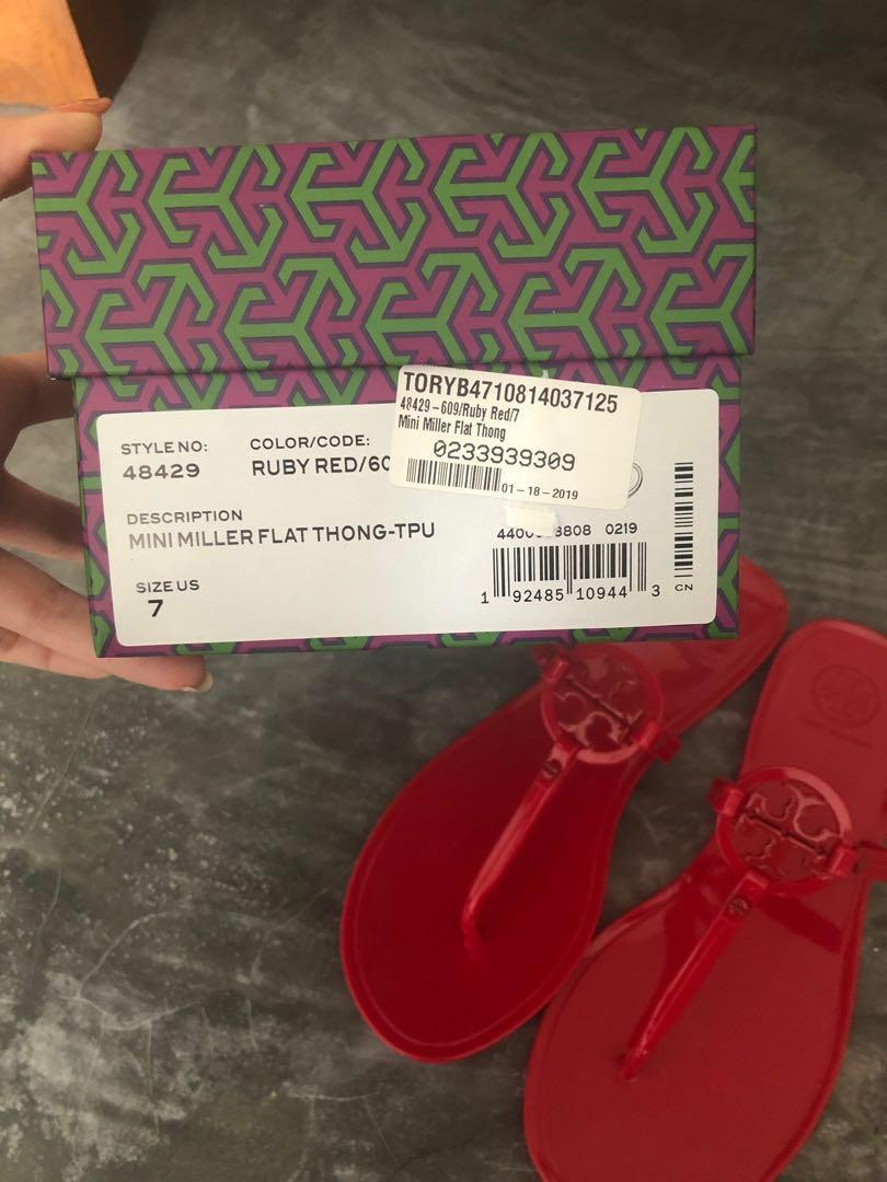 ruby red tory burch miller sandals