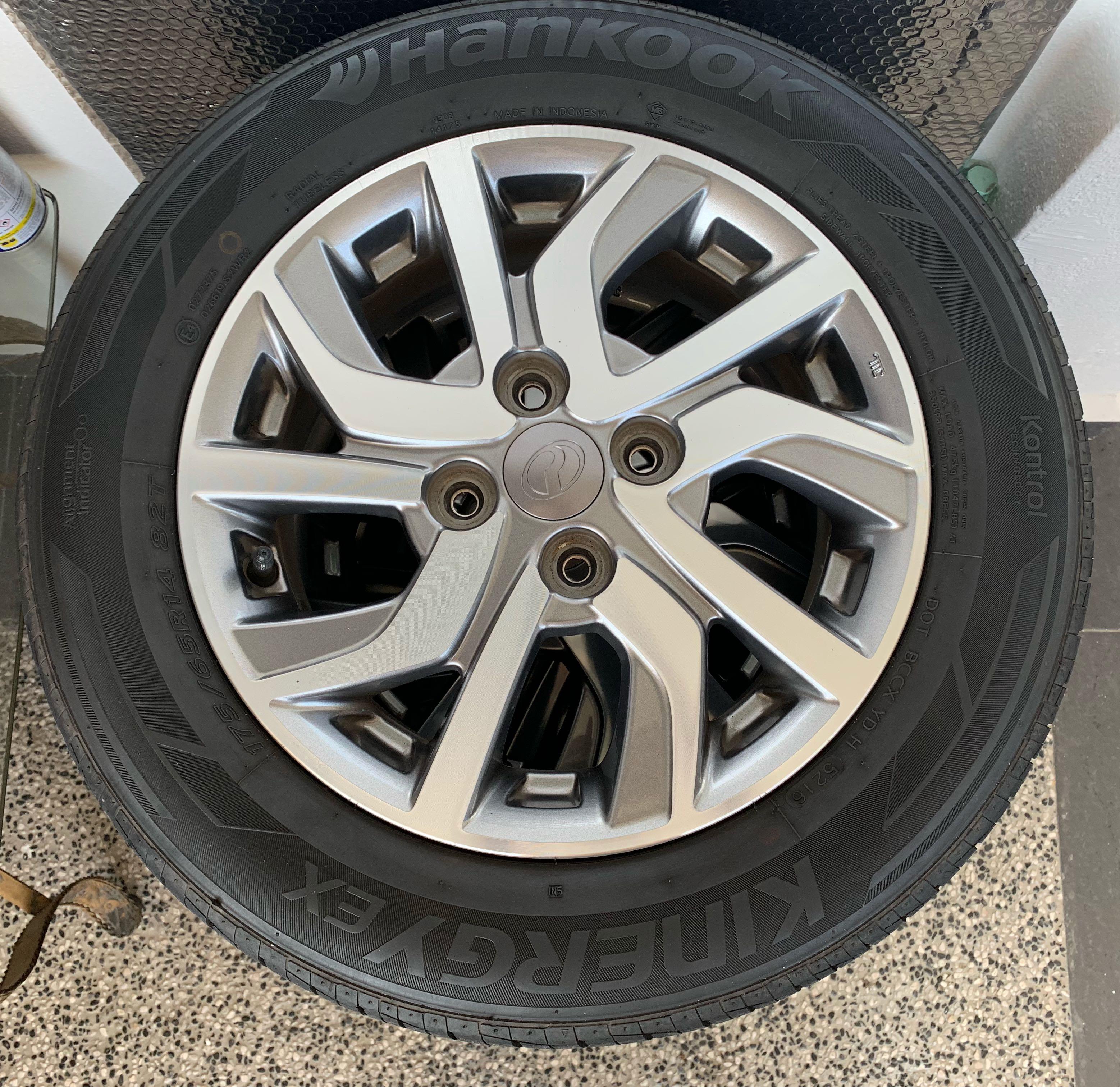 Perodua Axia 14 Original Rims Wheels With Tyres Auto Accessories On Carousell