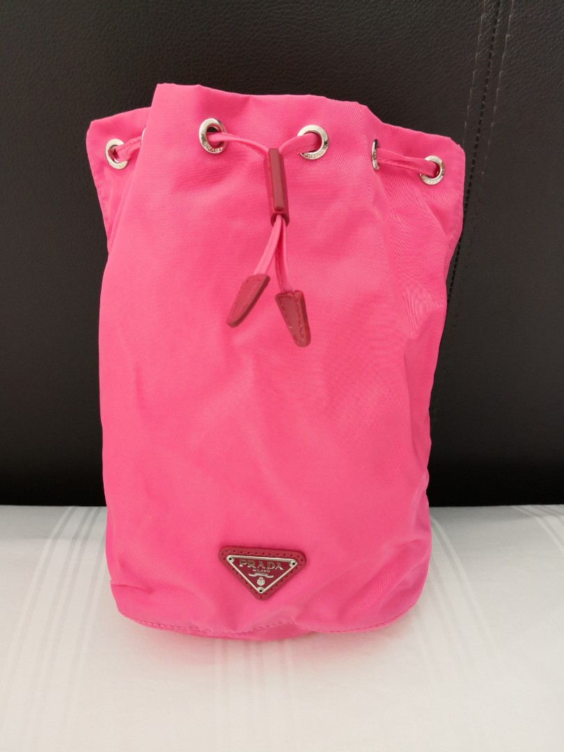 prada pink bucket bag