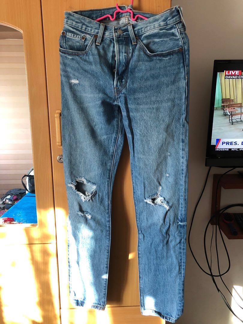 Pre loved Orig Levis 501 High Waist Tattered Jeans Women s