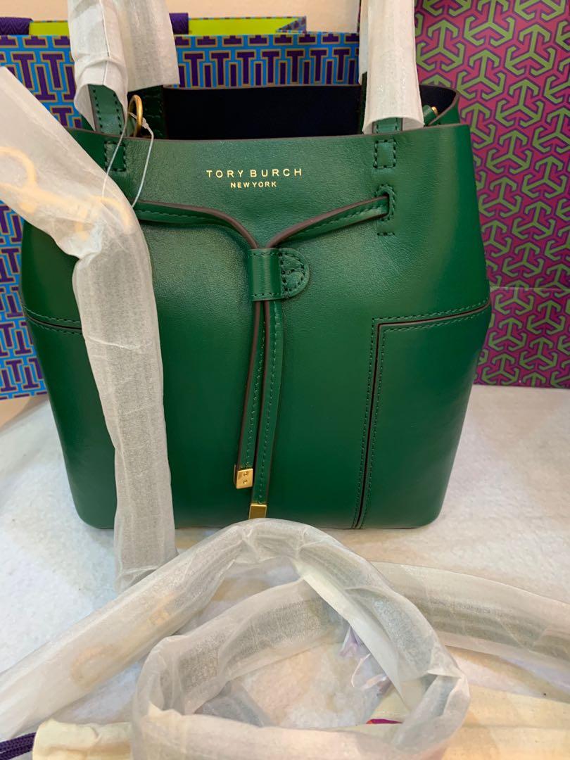 Raya Ready Stock Authentic Tory Burch small block T bucket bag backpack sling bag Women s Fashion Bags Wallets Purses Pouches on Carousell