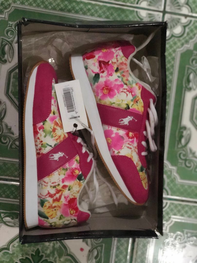 Polo Ralph Lauren Pink Floral Shoes 