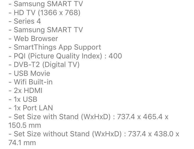 Samsung Smart Tv 32n4300 Led Elektronik Tv Perlengkapan Hiburan Di Carousell