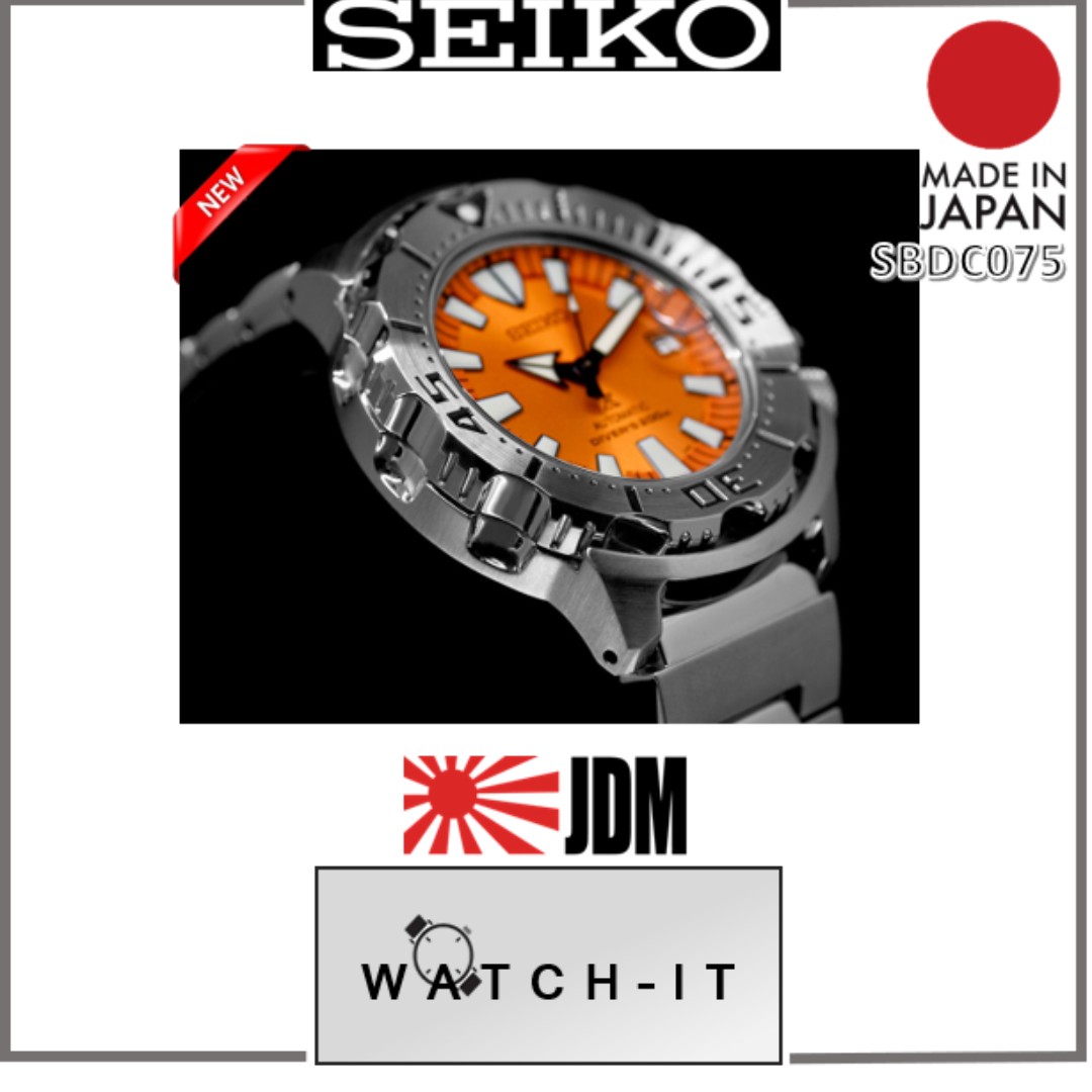 Seiko prospex monster store orange sunburst sbdc075