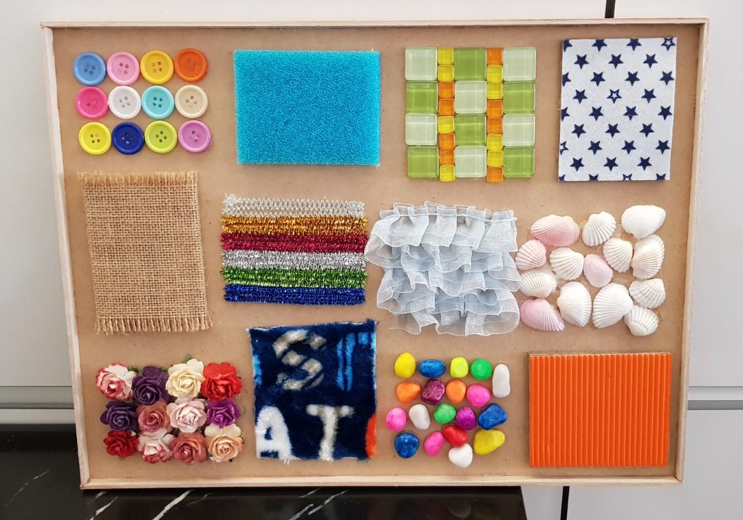 Sensory Board : Textures; DIY ; Touch and Feel, Babies & Kids, Toys ...