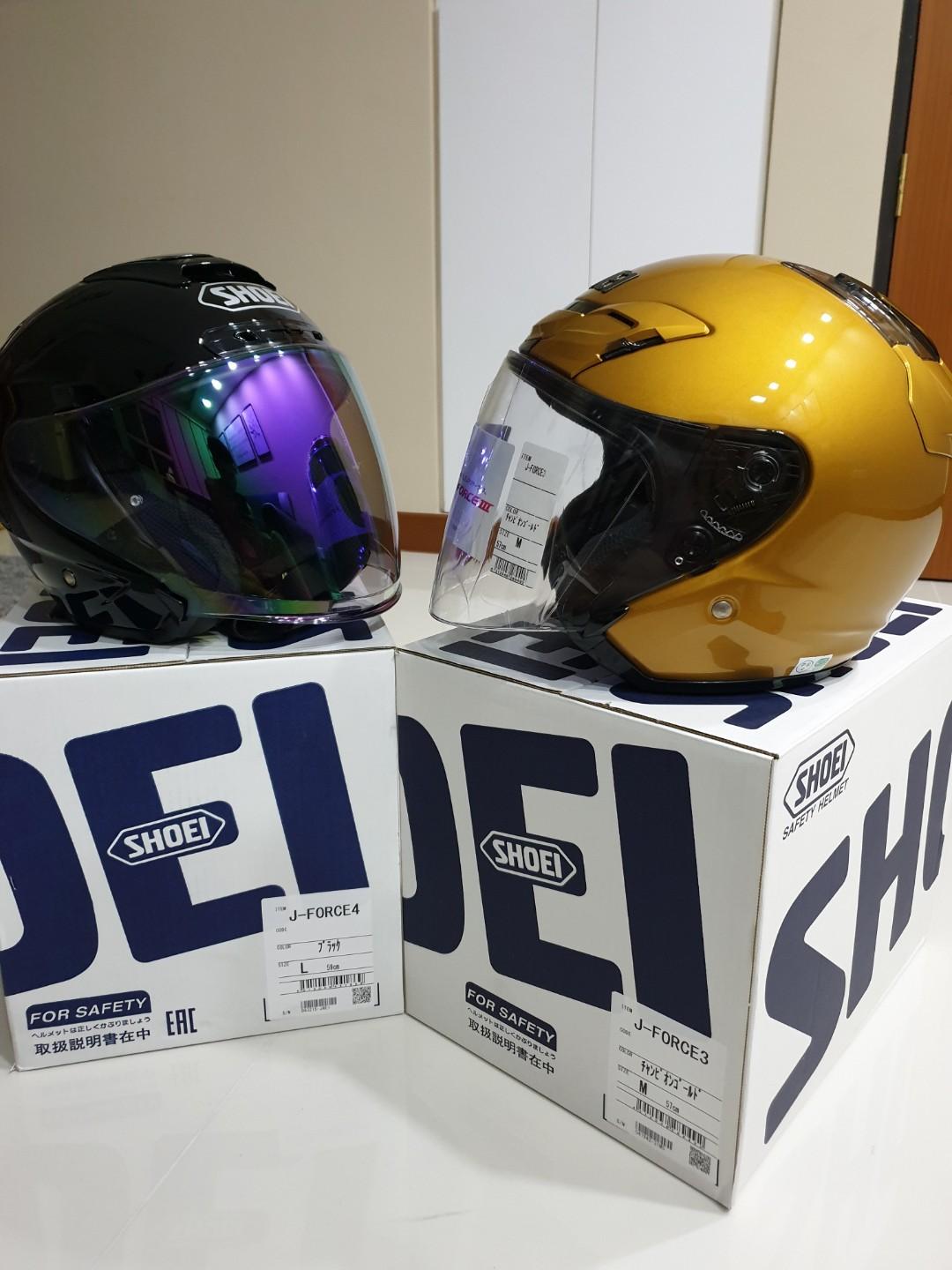Shoei J force 3 gold( NOS), Motorcycles 