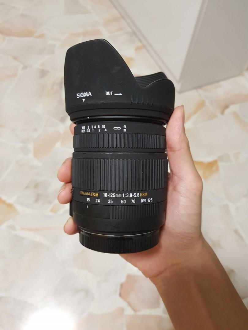 Sigma 18 125mm F3 8 5 6 Dc Os Canon Mount Photography Lens Kits On Carousell