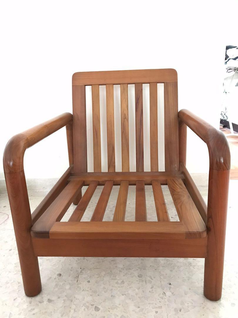 Solid Wood Sofa Set, Furniture & Home Living, Furniture, Tables & Sets