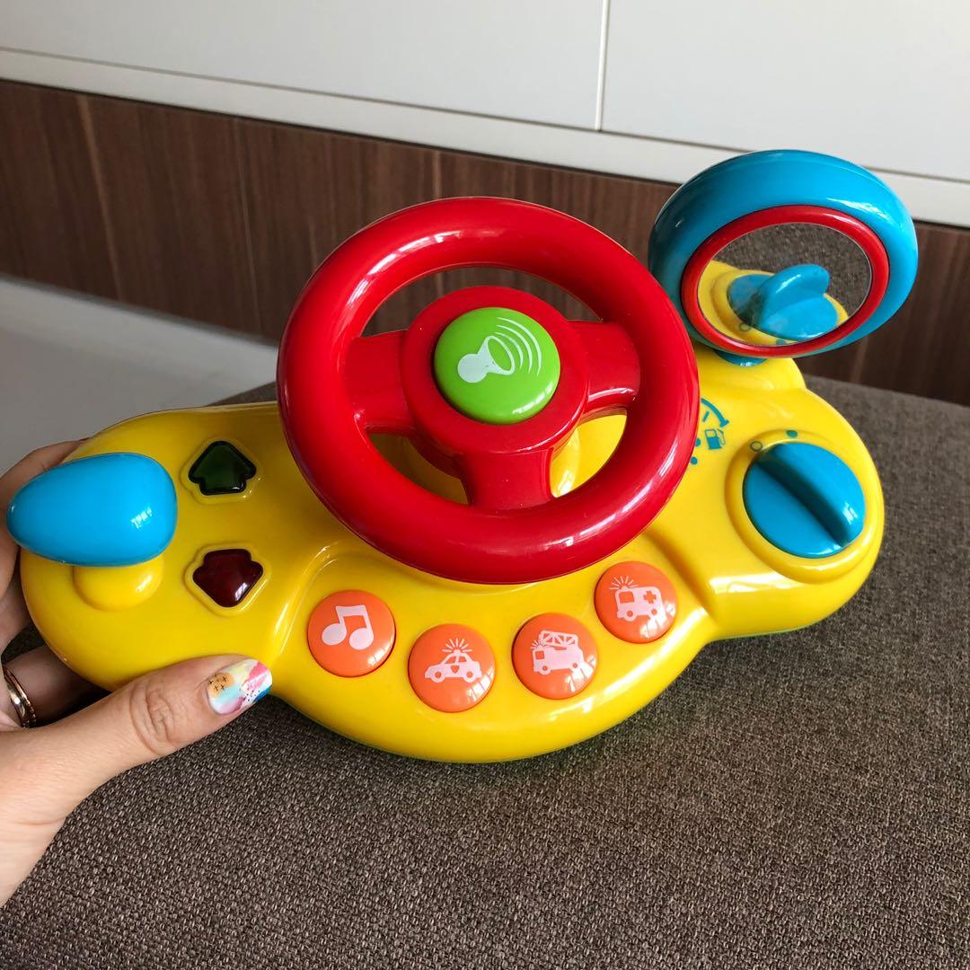 toy steering wheel that attaches to car seat