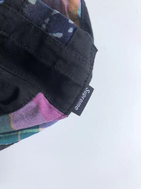 supreme patchwork zip up shirt