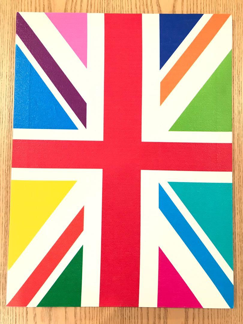 Union Jack Uk Flag Painting 英國國旗 掛畫 Home Furniture Home Others On Carousell