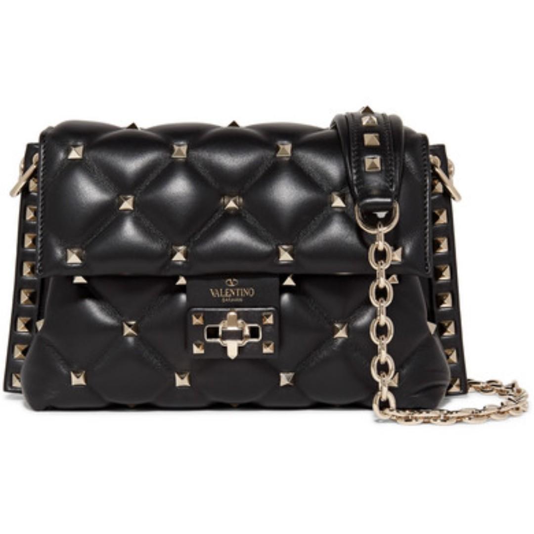valentino garavani candystud leather shoulder bag