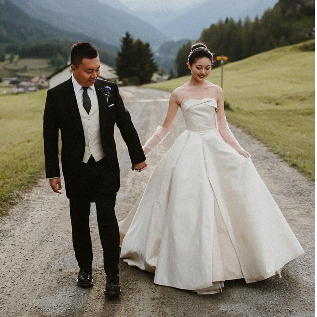 Wedding gown tube style top