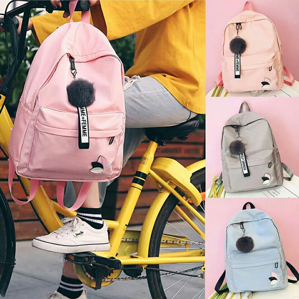 Women Fashion Canvas Girl Cute Backpack Travel Rucksack Shoulder