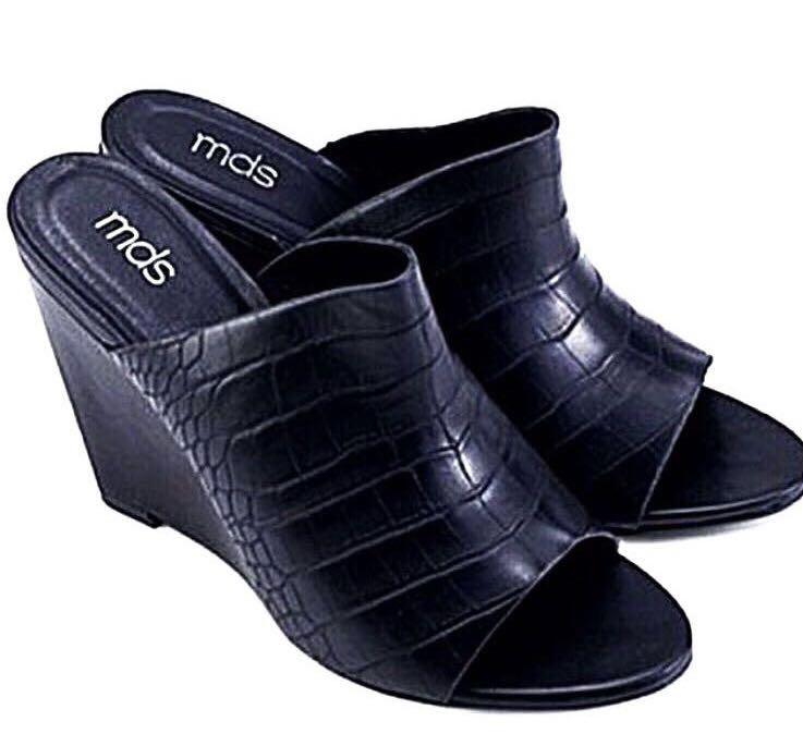 heels wedges black