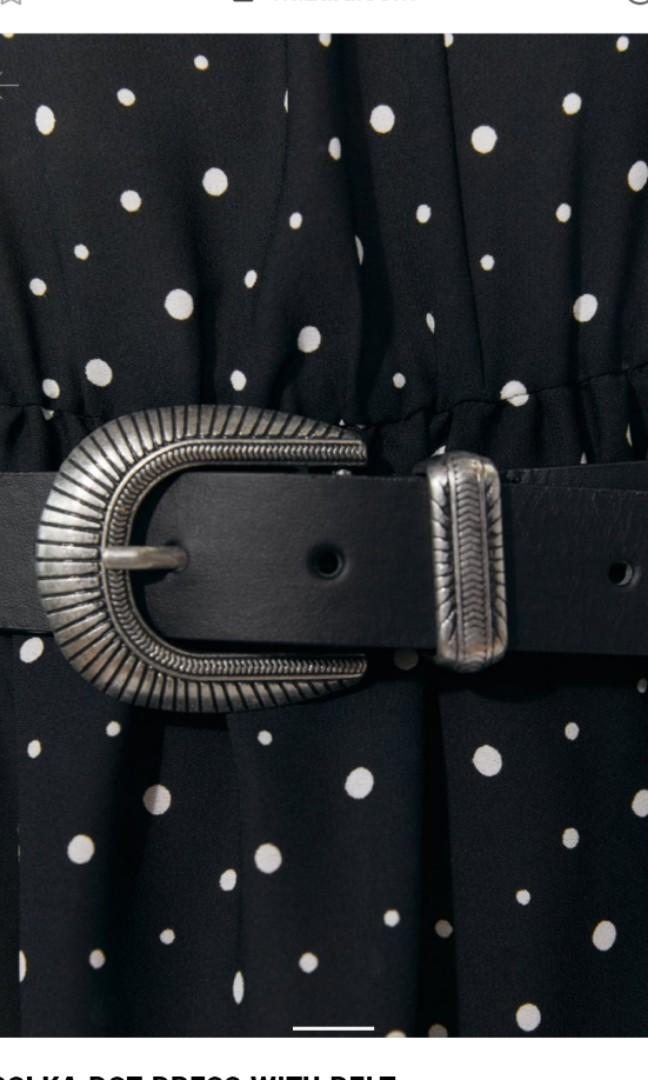 Zara polka dot belt dress on sale
