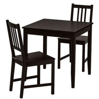 DINING SET - Extendable table and 2 chairs (IKEA) DINING SET - Extendable table and 2 chairs (IKEA)