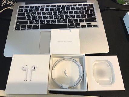 原廠AirPods 包裝盒子加充電線