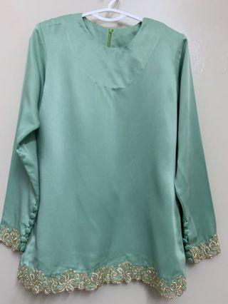 Baju Kurung Moden Hijau Two Piece Carousell Malaysia