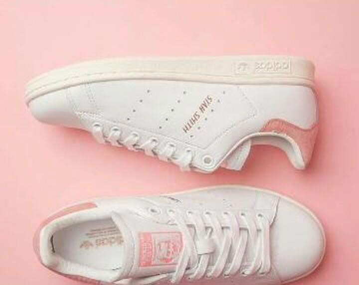 Stan smith white on sale ray pink rose gold